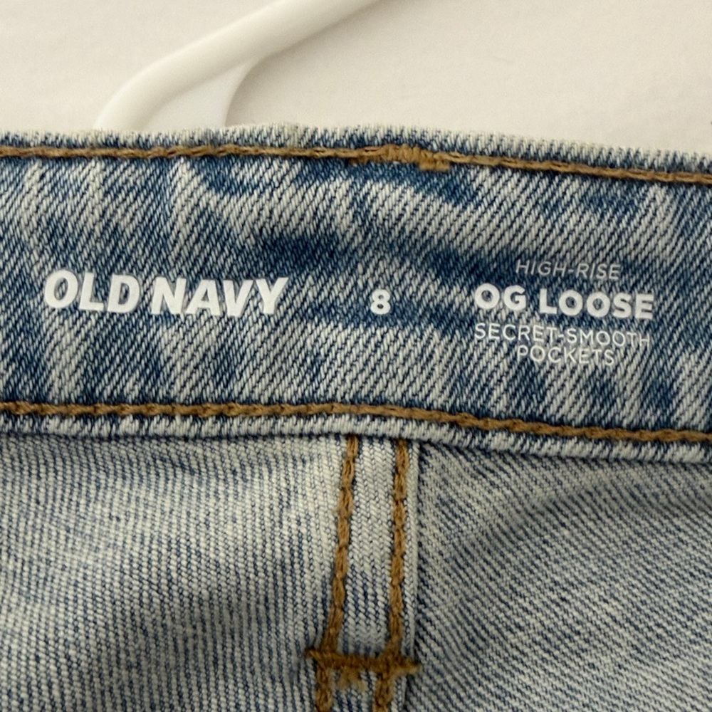 Old Navy High-Rise OG Loose Jeans - Light Blue size 8 worn once - Picture 4 of 6